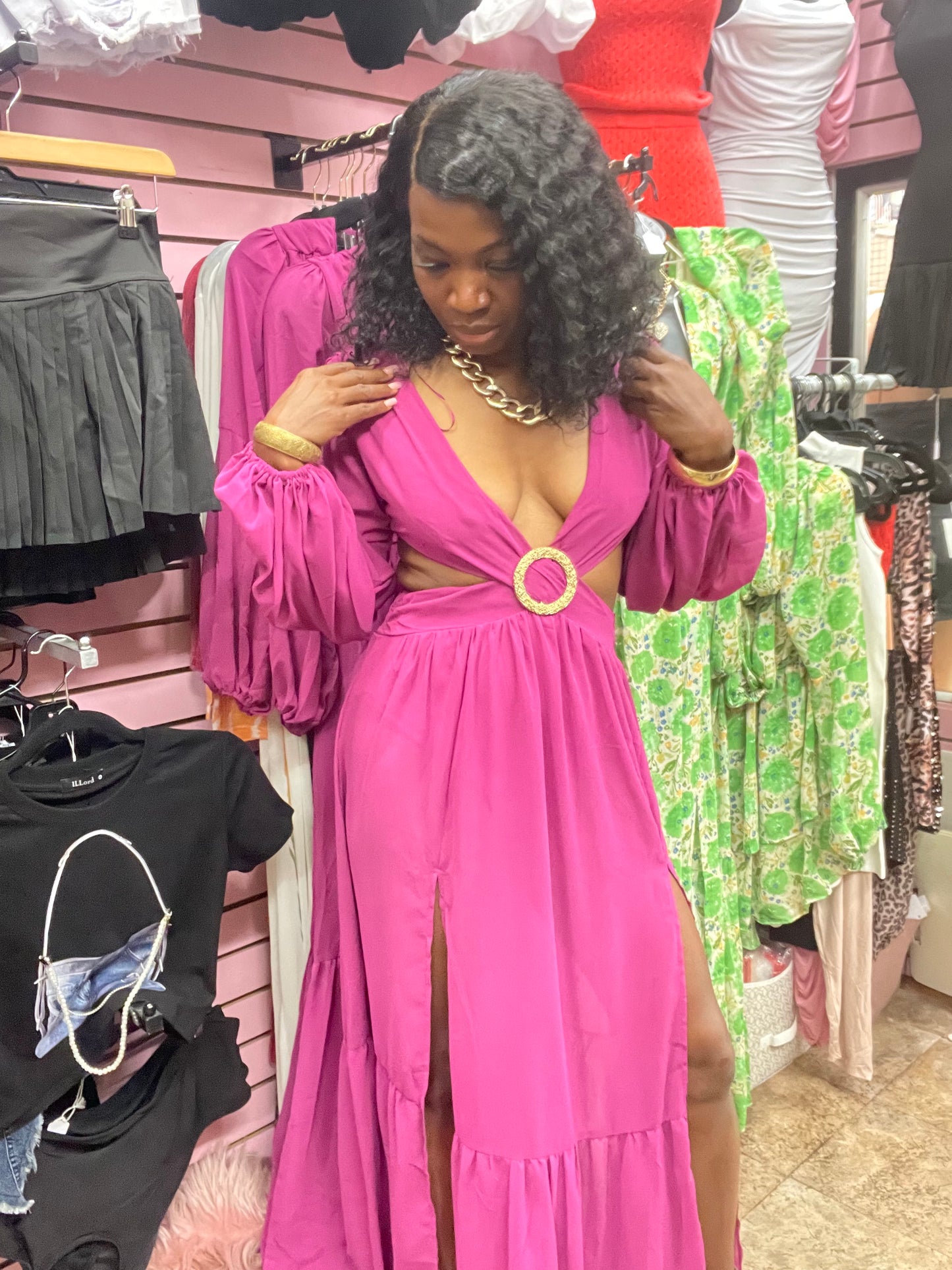 Purple Brunch Girl Maxi Dress