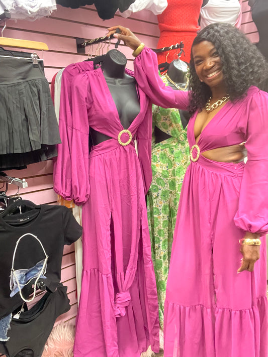 Purple Brunch Girl Maxi Dress