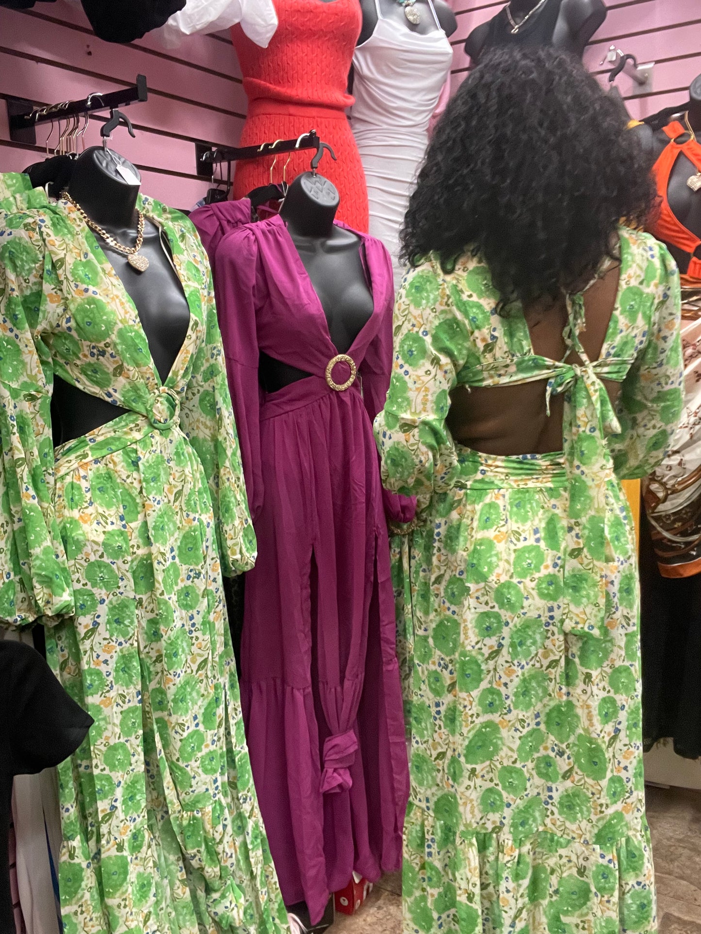 Brunch Girl Green Maxi Dress