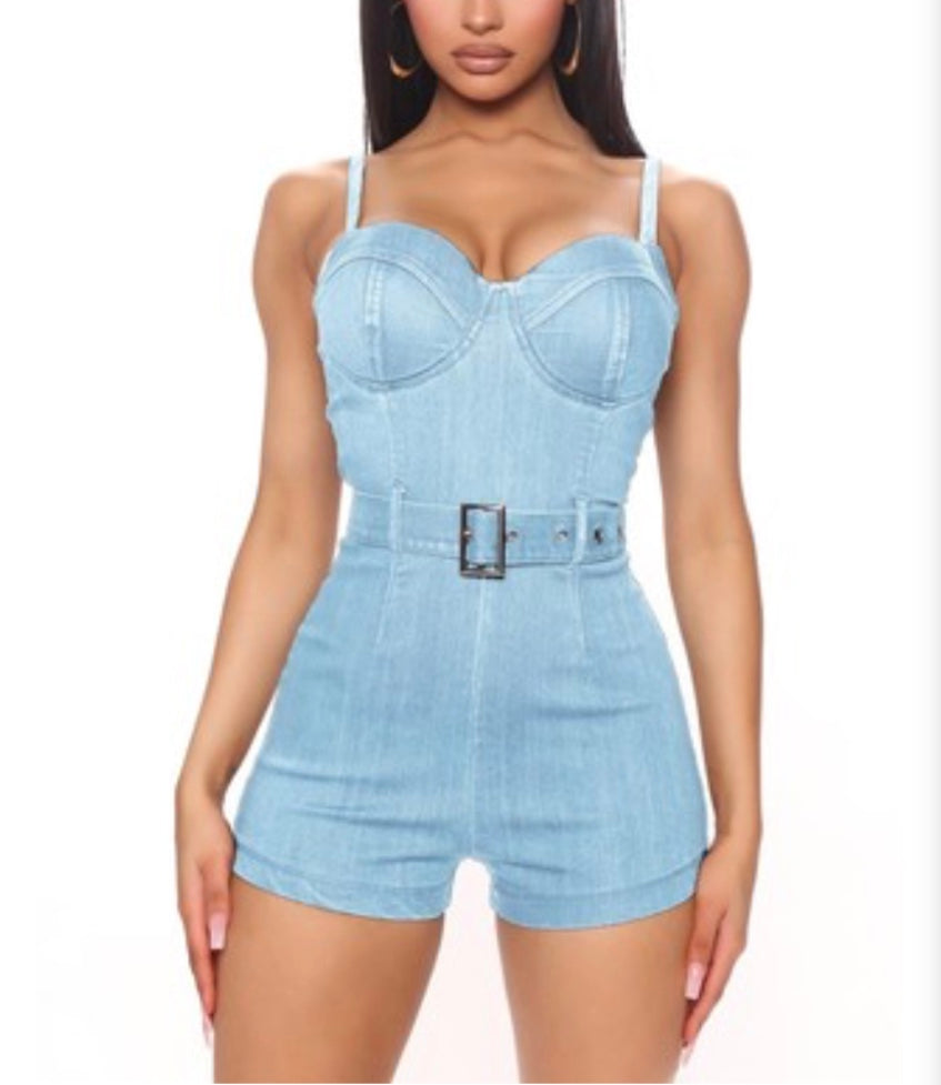 Short Denim Romper